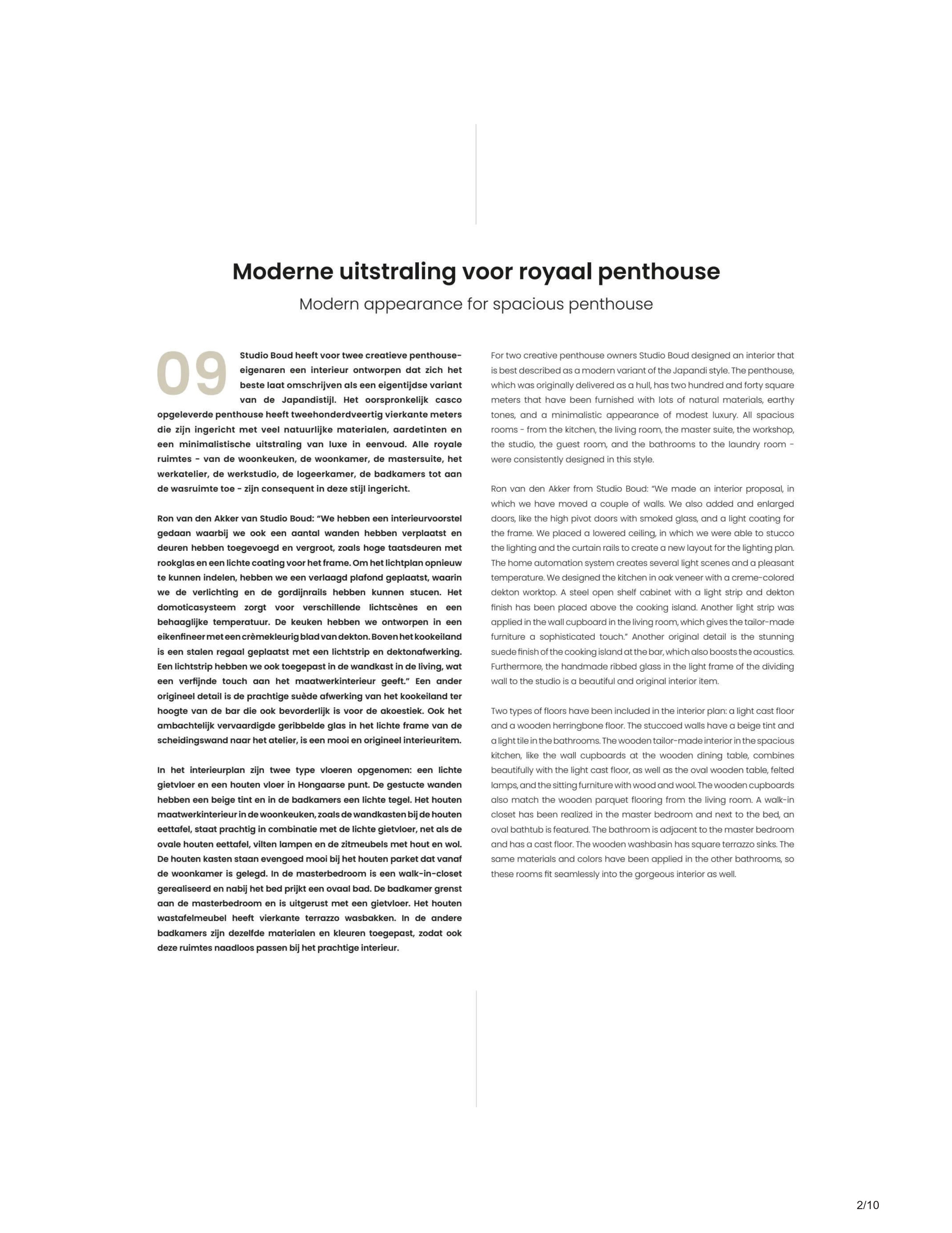 The Art of Living — Penthouse Amsterdam-Noord, pagina 2