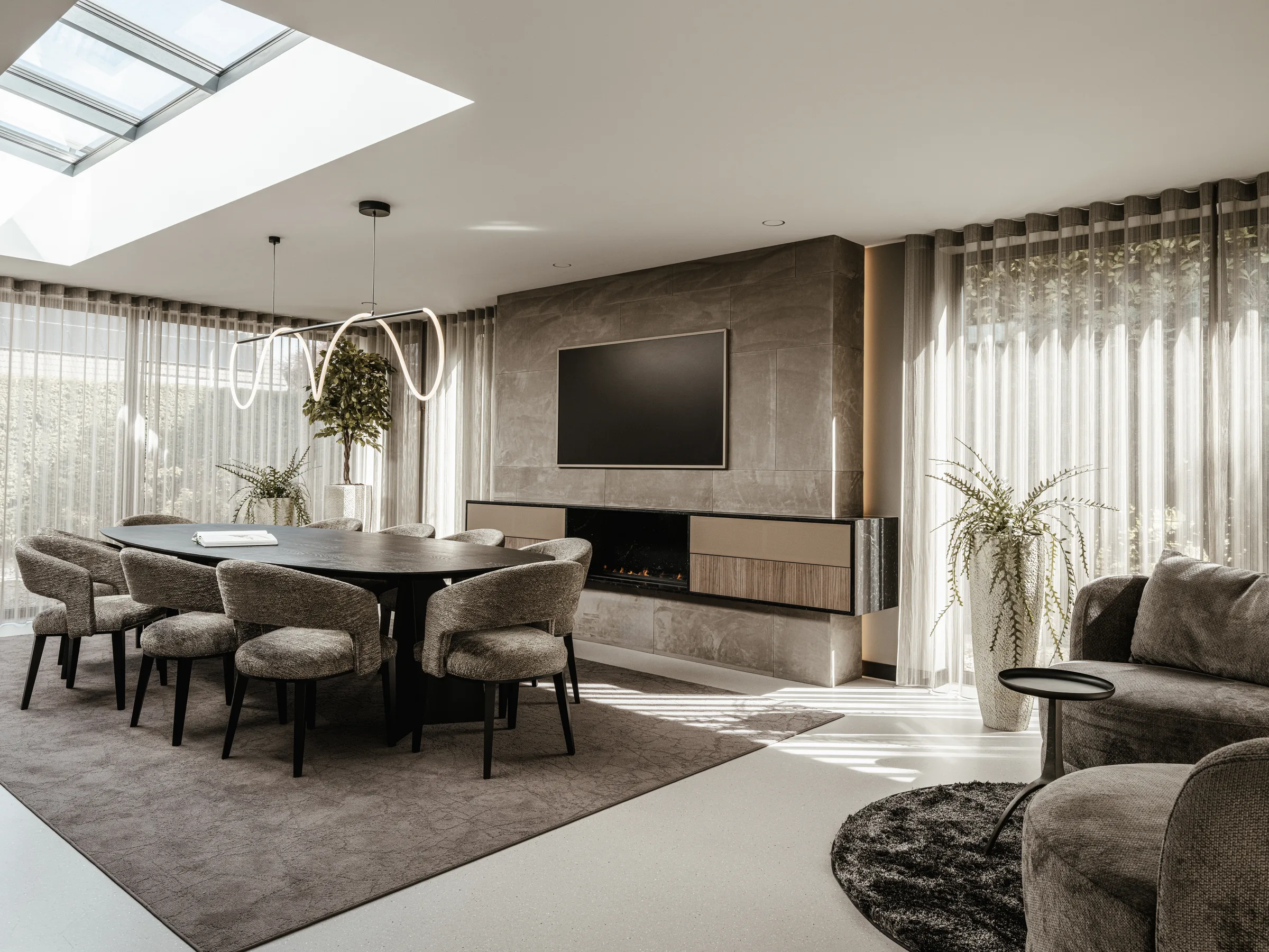 Villa VHNB woon- en eetkamer